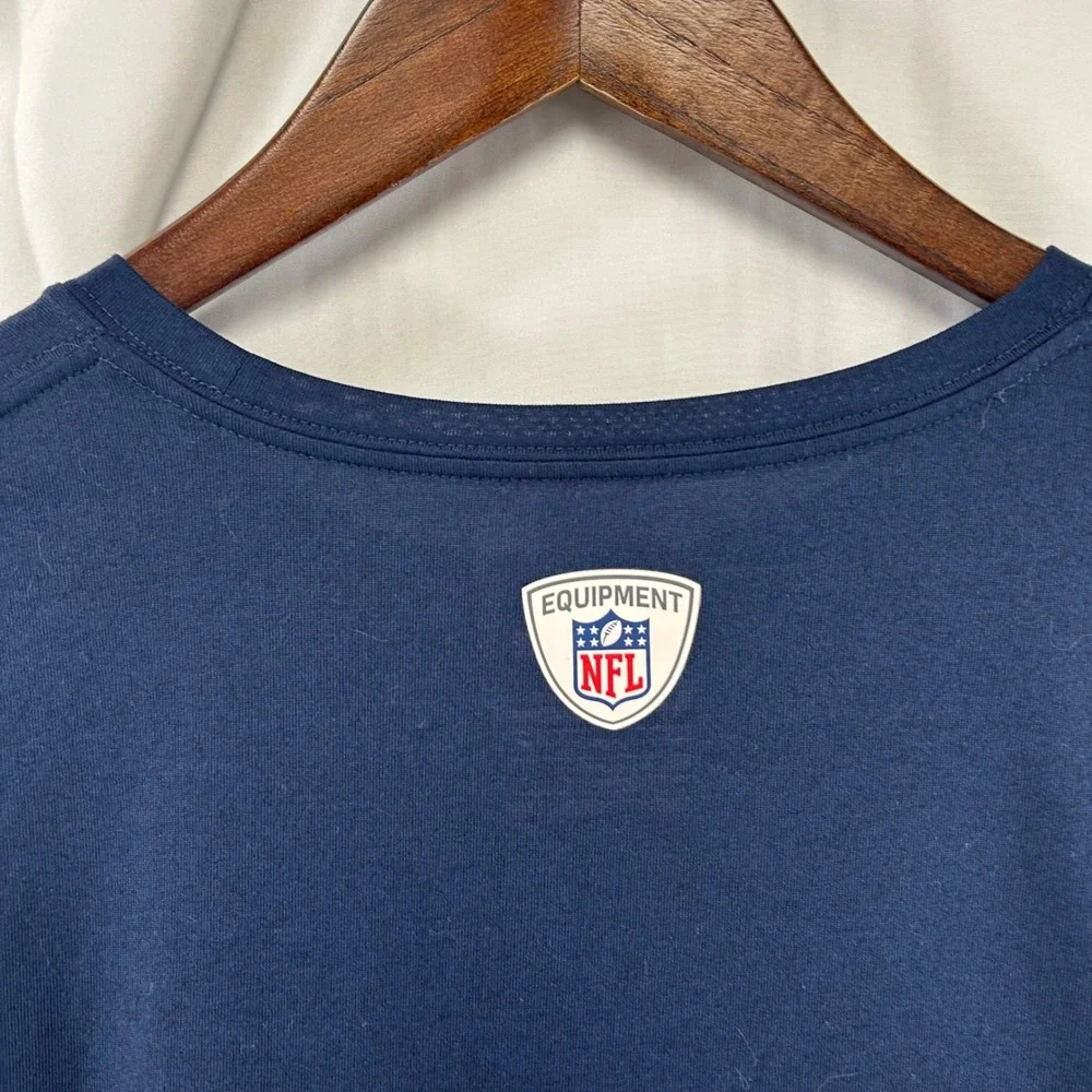 Nike Denver Broncos T-Shirt Youth XL Navy Blue Long Sleeve Dri-FIT NFL Athletic